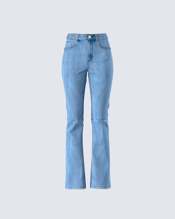 finesse Zosia Blue Denim Ripped Jean