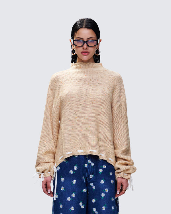 Finesse Roxane Muilti Coloured Hem Detailed Knit Jumper