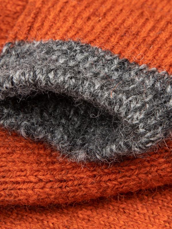 Finisterre Bosun Sock Burnt Orange/Grey Marl