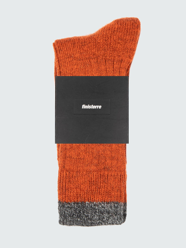 finisterre Bosun Sock Burnt Orange/Grey Marl