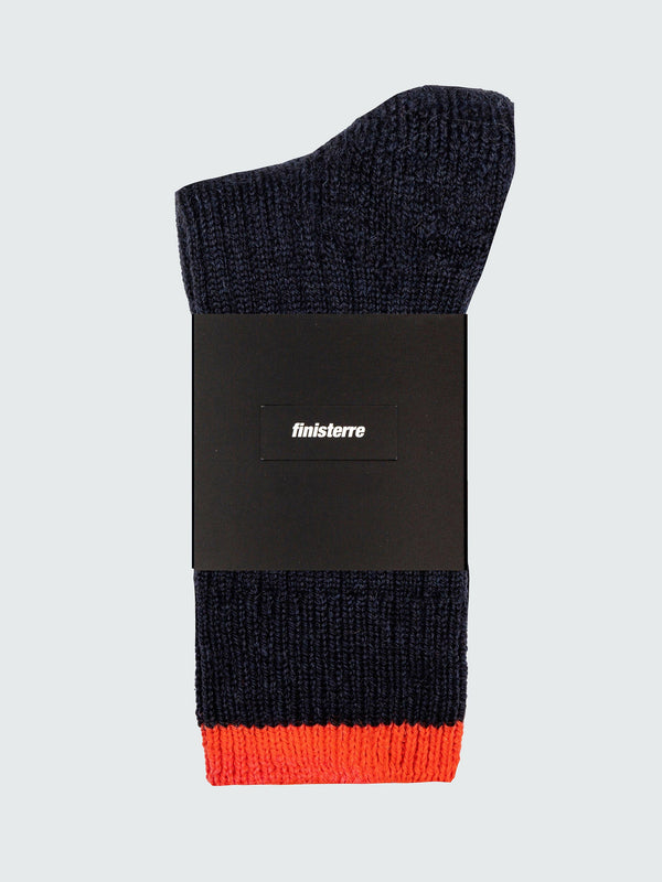 Finisterre Bosun Sock Navy/Bright Flame