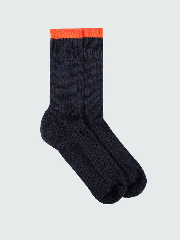 finisterre Bosun Sock Navy/Bright Flame