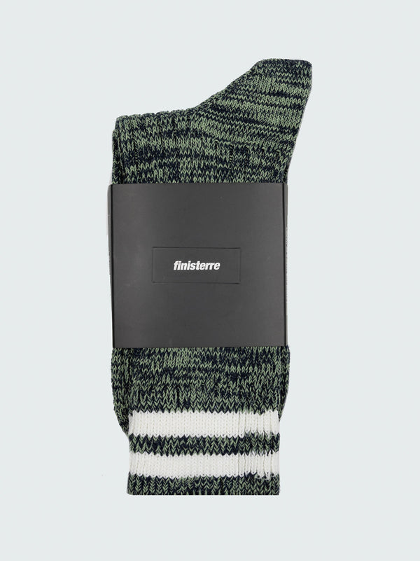 Finisterre Fenten Sock Navy/Green/Ecru