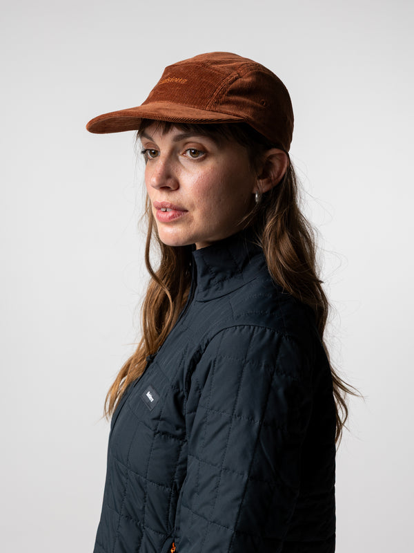finisterre Jetty Cord Logo Cap Pecan
