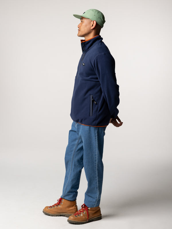 Finisterre Men's Axiom 1/4 Snap Fleece Deep Blue