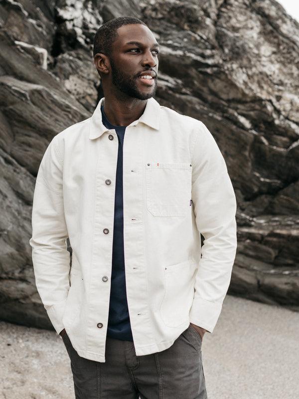 finisterre Men's Basset Chore Jacket Ecru