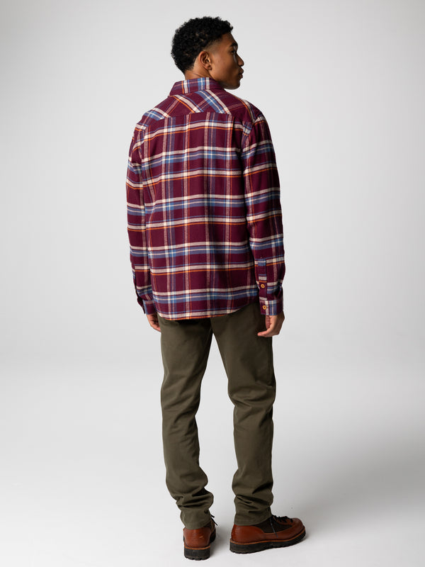 Finisterre Men's Beardsmore Shirt Plum Check