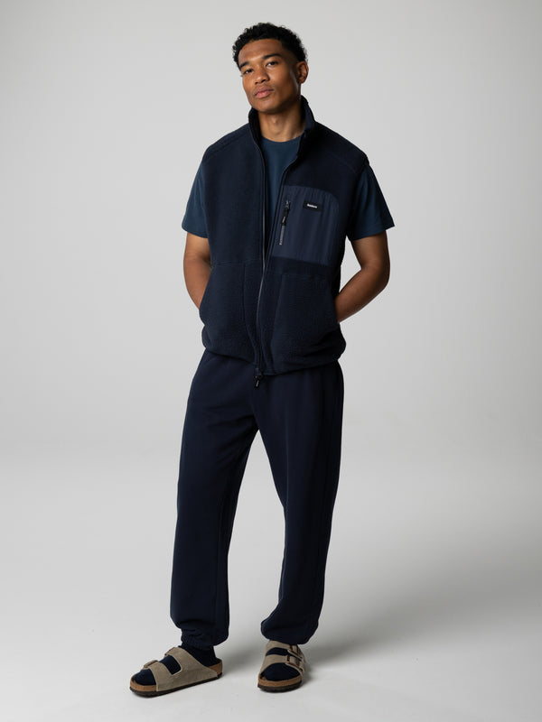 Finisterre Men's Bolster Fleece Gilet Navy