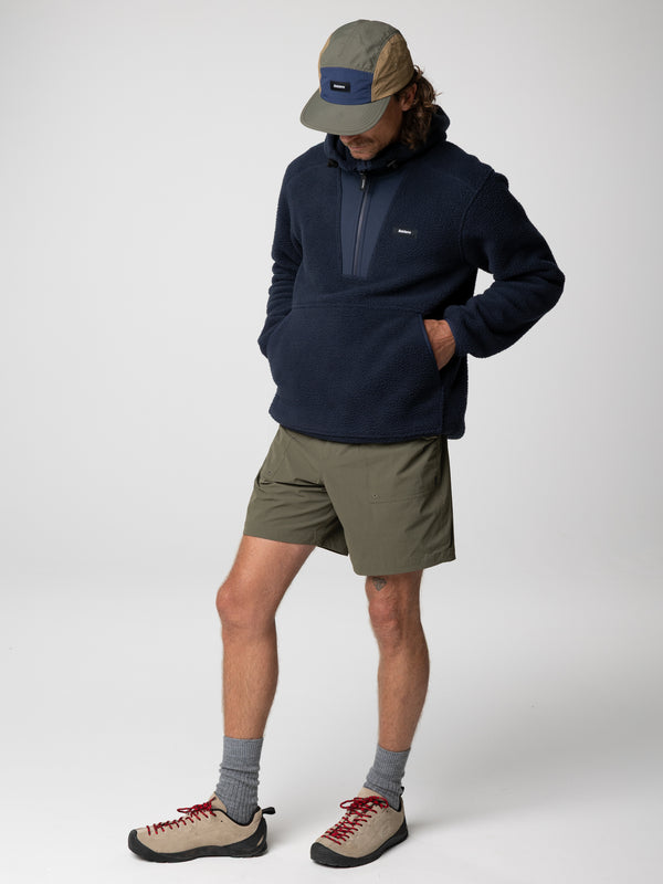 Finisterre Men's Bolster Fleece Hoodie Navy