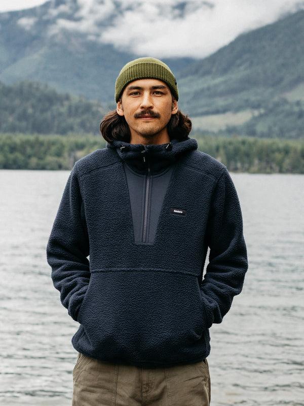 finisterre Men's Bolster Fleece Hoodie Navy