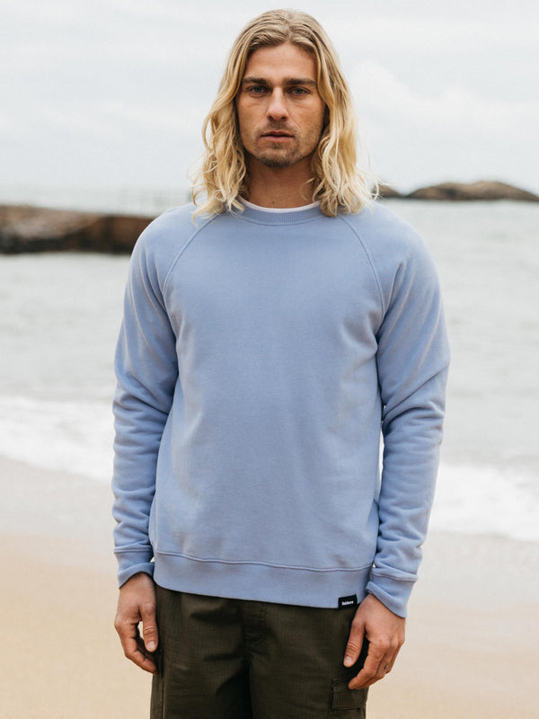 finisterre Men's Coho Sweatshirt Heron Blue