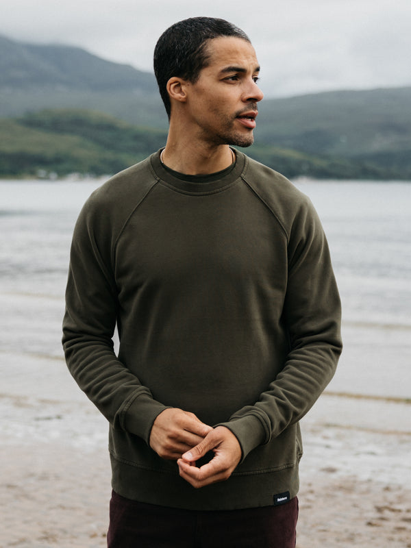 Finisterre Men's Coho Sweatshirt Timber Green