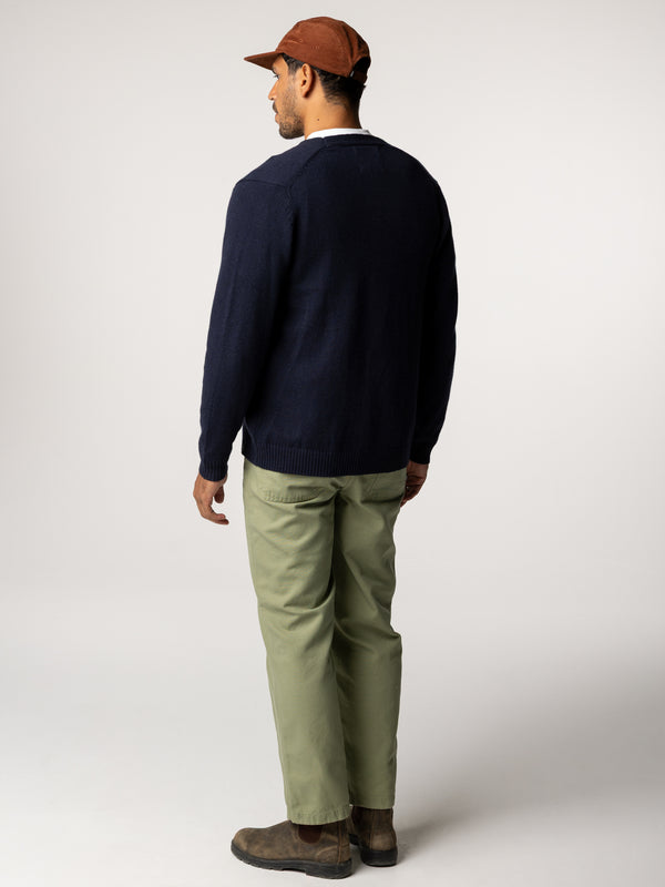 Finisterre Men's Columba Cardigan Navy
