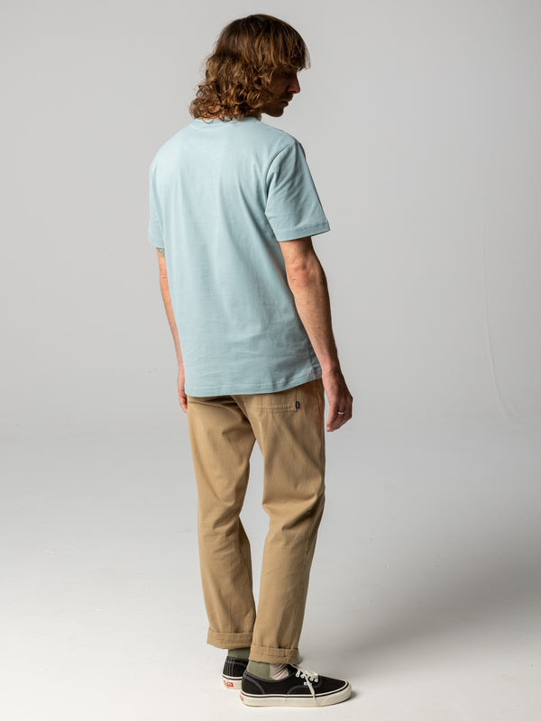 Finisterre Men's Diamond Logo T-Shirt Blue Stone