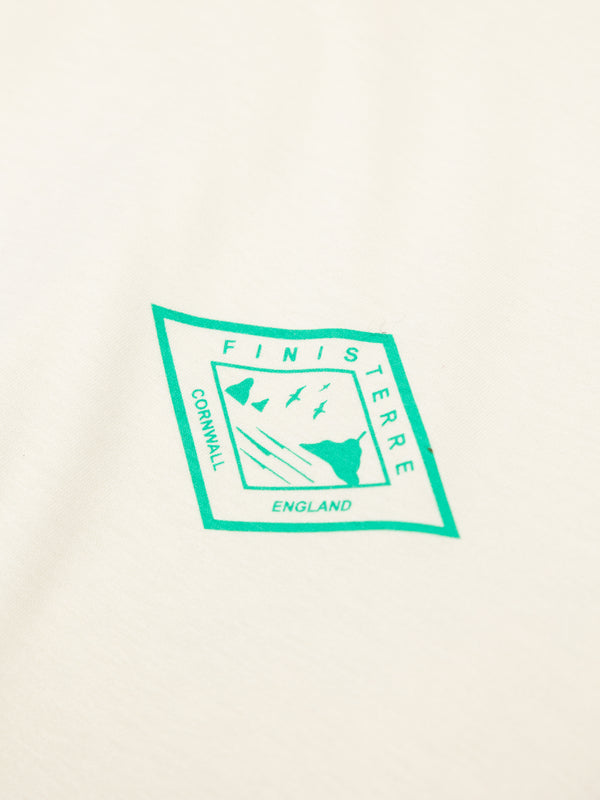 Finisterre Men's Diamond Logo T-Shirt Ecru