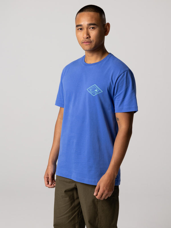 Finisterre Men's Diamond Logo T-Shirt Lake