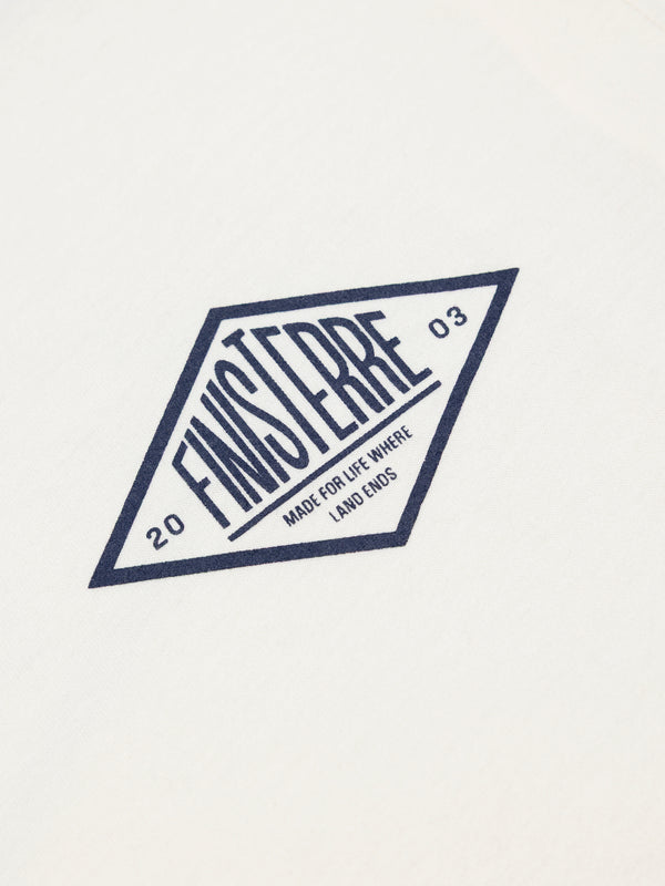 Finisterre Men's Diamond Type T-Shirt Ecru