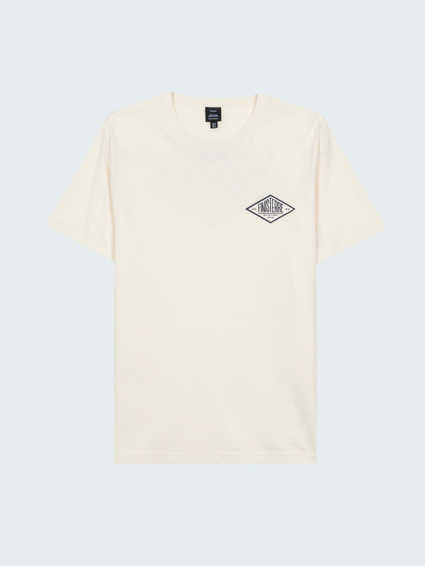 Finisterre Men's Diamond Type T-Shirt Ecru