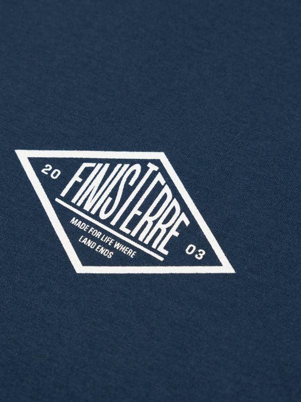 Finisterre Men's Diamond Type T-Shirt Navy