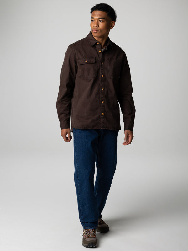 Finisterre Men's Eddystone Shirt Burnt Umber