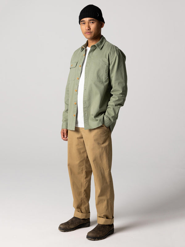 Finisterre Men's Eddystone Shirt Wild Sage