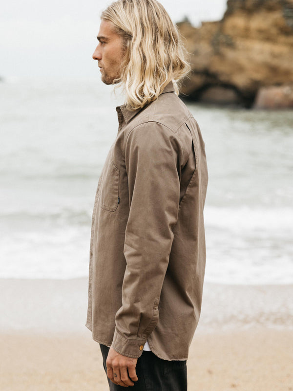 Finisterre Men's Eddystone Shirt Woodsmoke