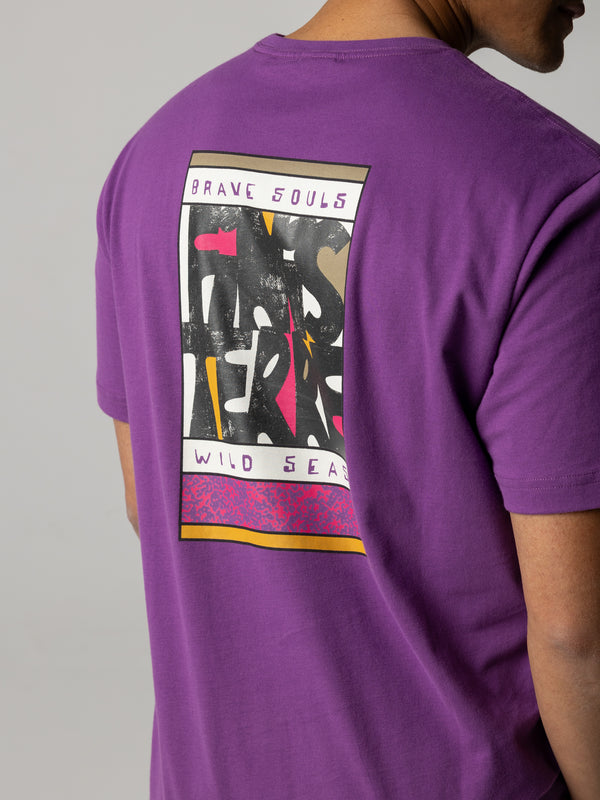 Finisterre Men's Finitype T-Shirt Amethyst