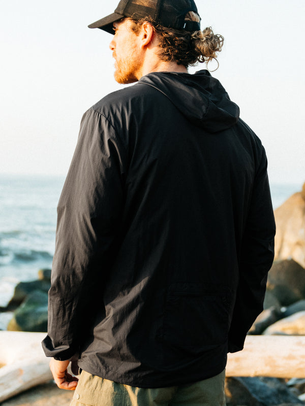 Finisterre Men's Forecast Windcheater Jacket Black