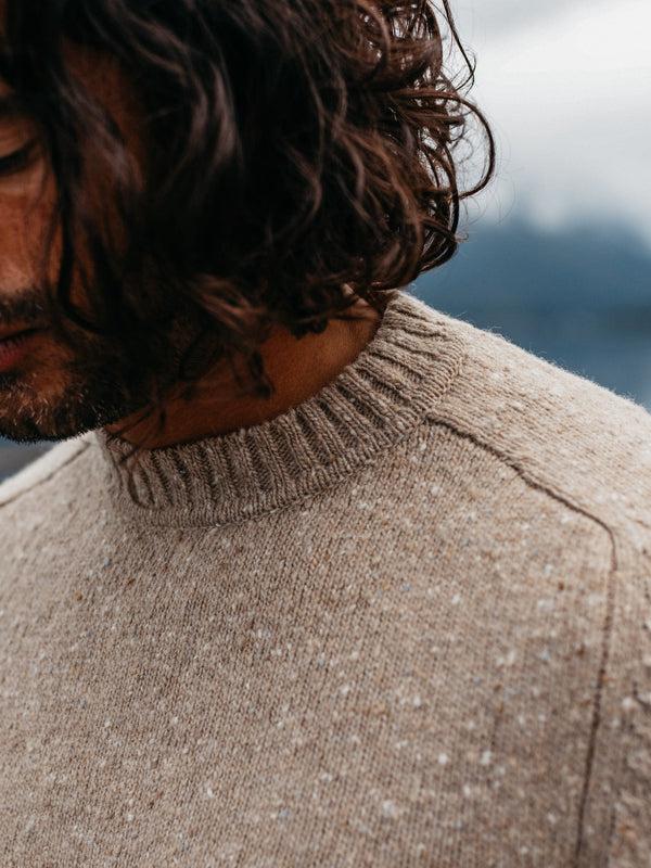 Finisterre Men's Furlong Crew Jumper Taupe