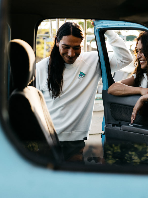 Finisterre Men's Future Wave Coho Sweatshirt Ecru