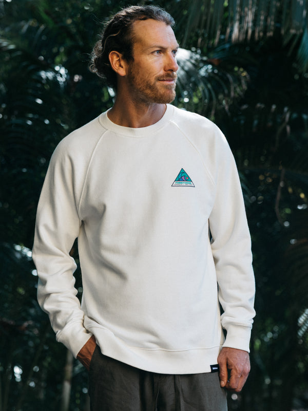 Finisterre Men's Future Wave Coho Sweatshirt Ecru