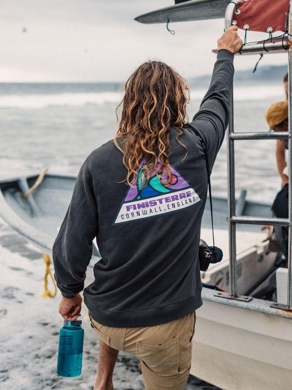 finisterre Men's Future Wave Coho Sweatshirt Raven