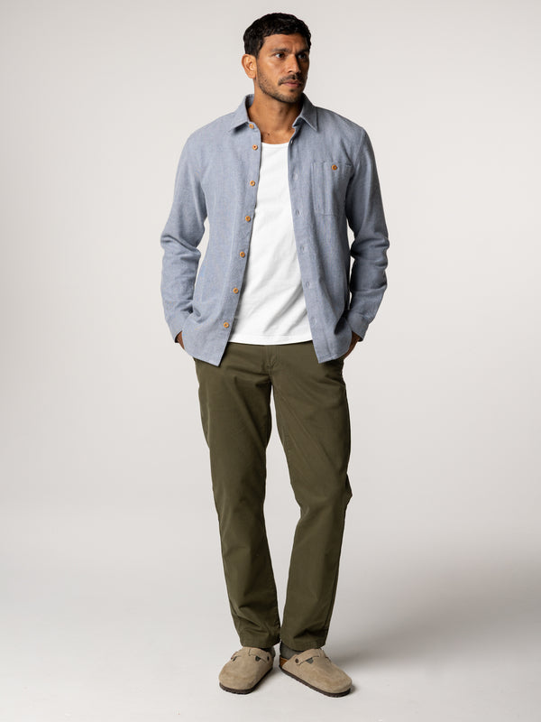 Finisterre Men's Gylly Shirt Indigo Dobby