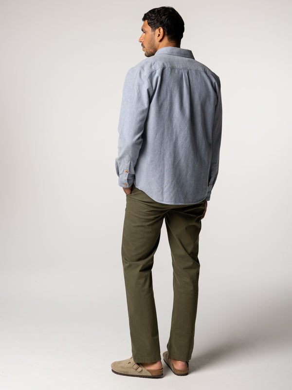 Finisterre Men's Gylly Shirt Indigo Dobby