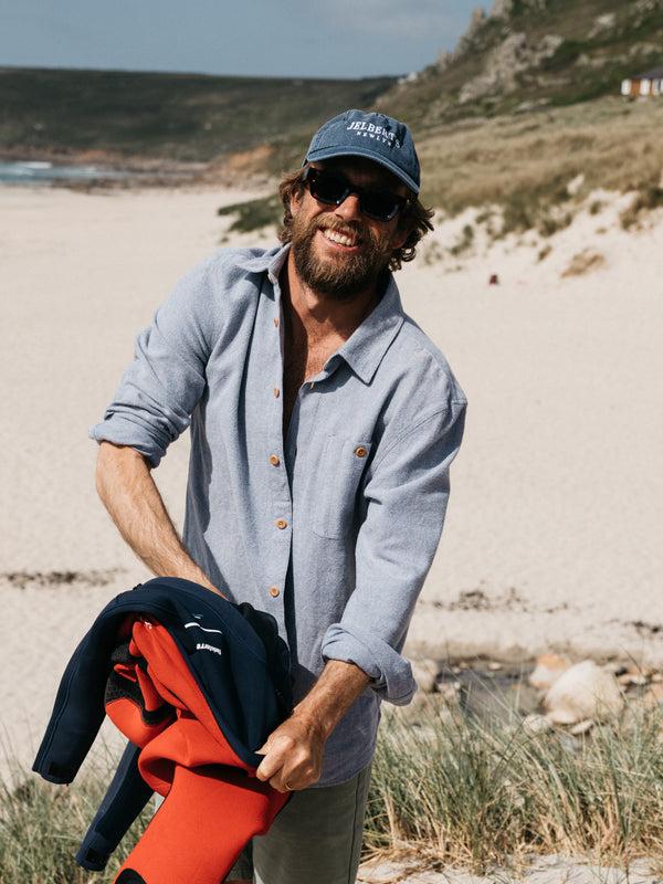 finisterre Men's Gylly Shirt Indigo Dobby