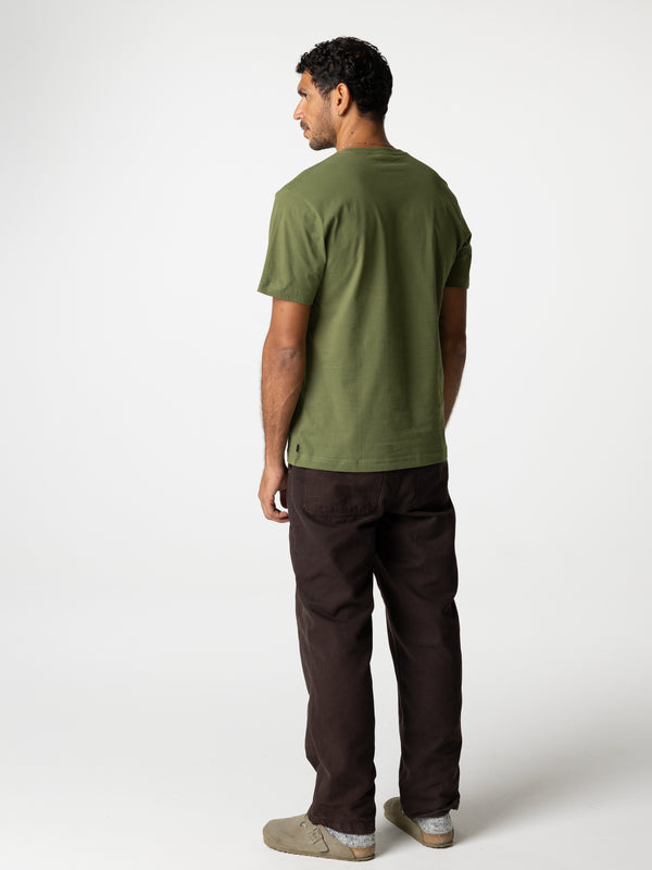Finisterre Men's Harlyn Logo T-Shirt Seagrass