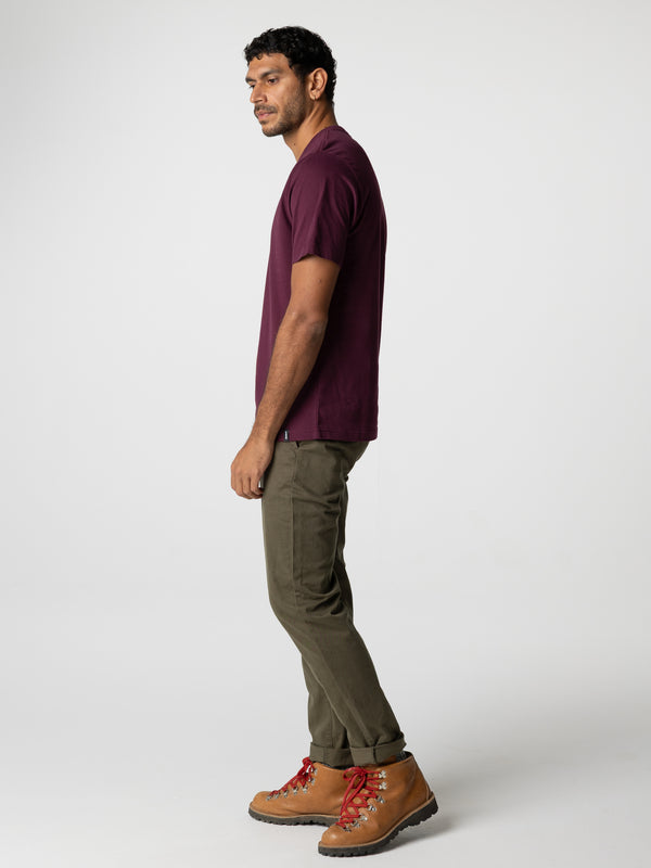 Finisterre Men's Harlyn T-Shirt Plum