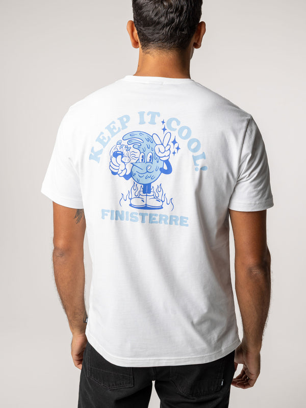 Finisterre Men's Heat Wavy T-Shirt White