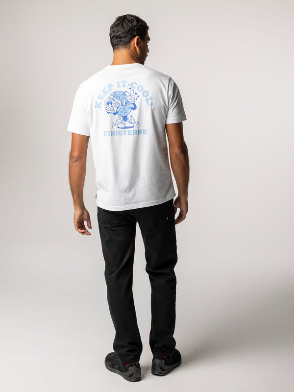 Finisterre Men's Heat Wavy T-Shirt White