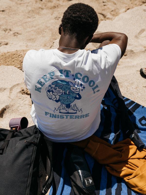 finisterre Men's Heat Wavy T-Shirt White