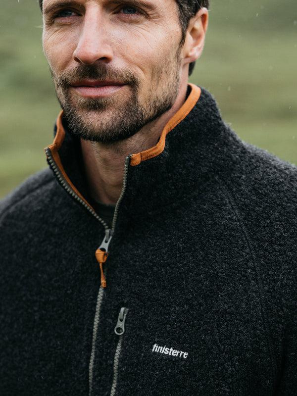 Finisterre Men's Hegen Full Zip Fleece Raven Black