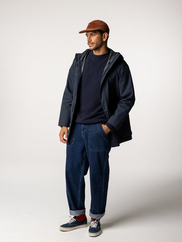 Finisterre Men's Litus Waterproof Jacket Navy