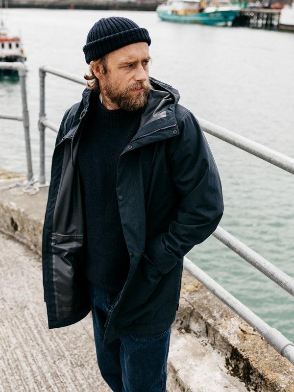 finisterre Men's Litus Waterproof Jacket Navy