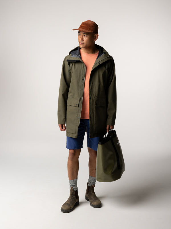 Finisterre Men's Litus Waterproof Jacket Olive