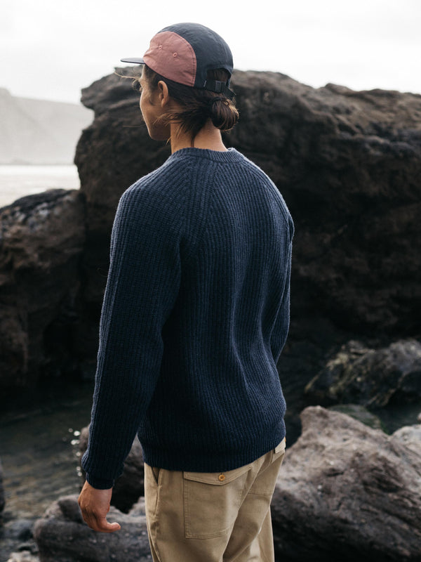 Finisterre Men's Mora Knit Jumper Navy