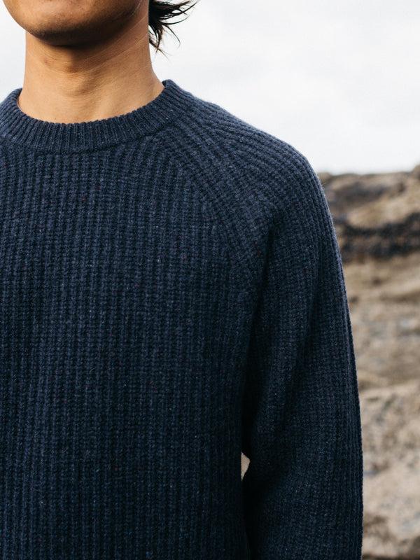 Finisterre Men's Mora Knit Jumper Navy
