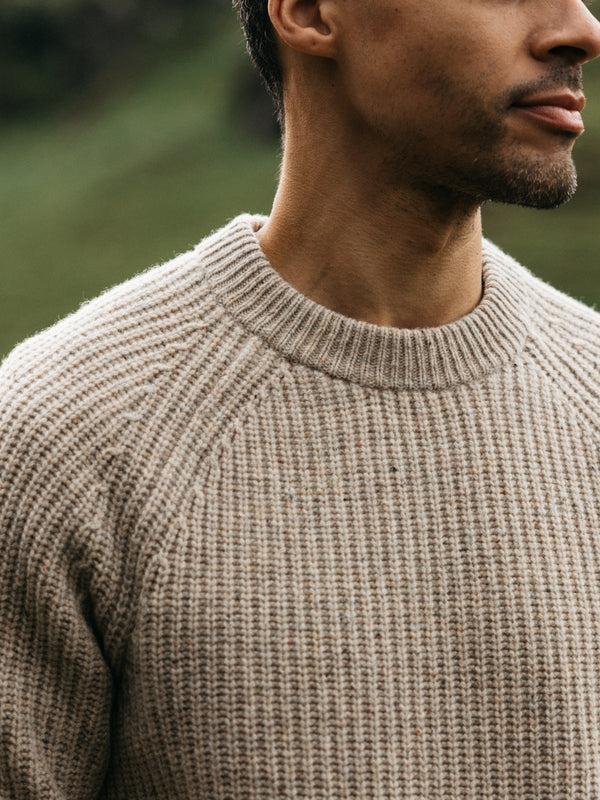 Finisterre Men's Mora Knit Jumper Oatmeal