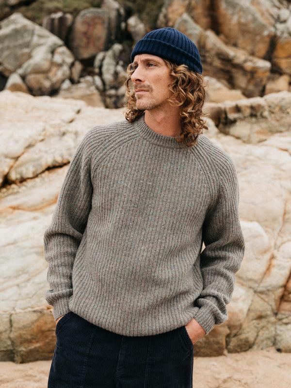 finisterre Men's Mora Knit Jumper Wild Sage
