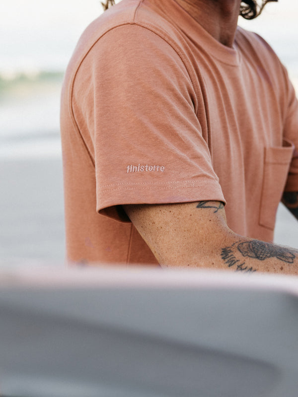 Finisterre Men's Orca Recycled Pocket T-Shirt Clay