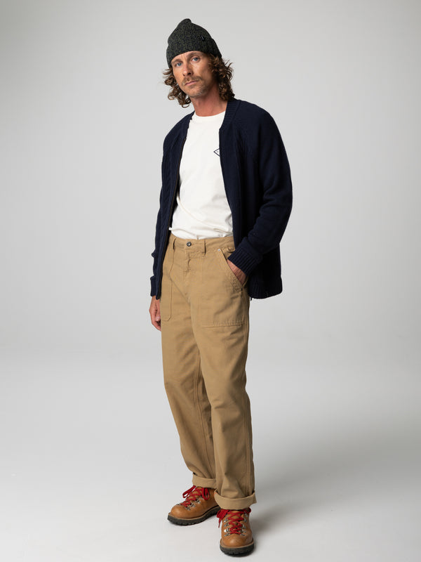 Finisterre Men's Polperro Knit Cardigan Navy